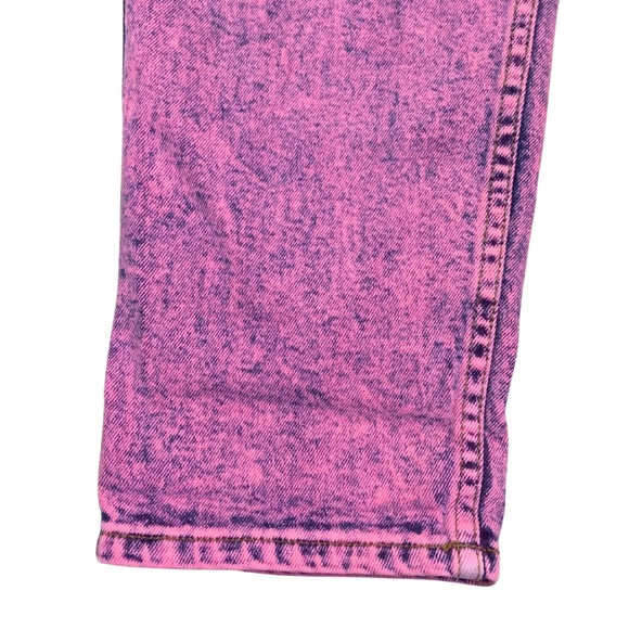 Vibrant MIU Pink Acid Wash High Rise Mom Boyfriend Jeans Size 9 Y2K 80s - Picture 2 of 13